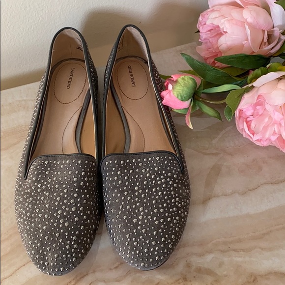 COPY - COMFY and CHIC - Embellished sparkle lands end flat shoes studded - Picture 1 of 6